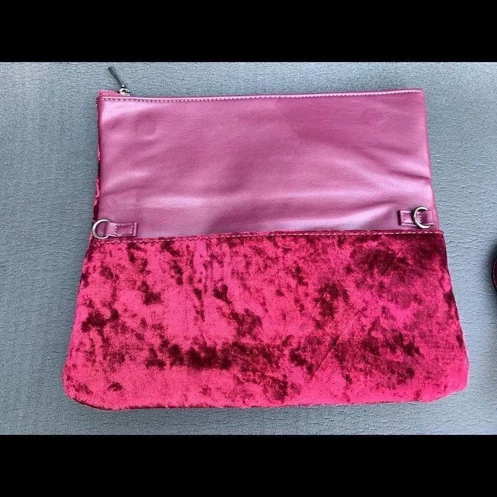 Sole Society Crushed Velvet Convertible Clutch